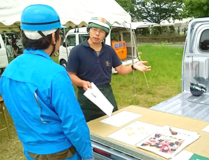 愛知県豊川市の防災訓練に参加。