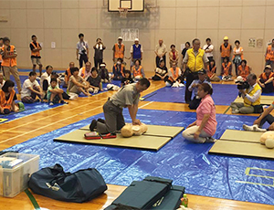 岐阜県可児市の防災訓練に参加。