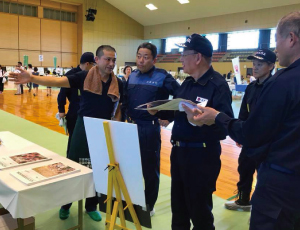 奈良県田原本町の防災訓練に参加。