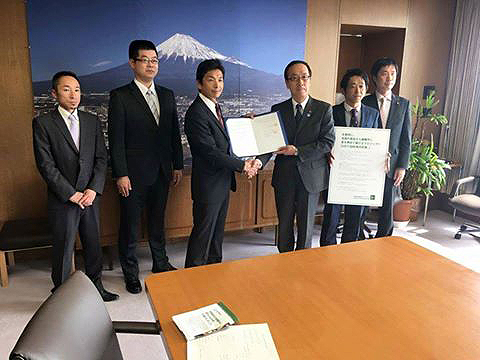 静岡県富士市との防災協定を締結。