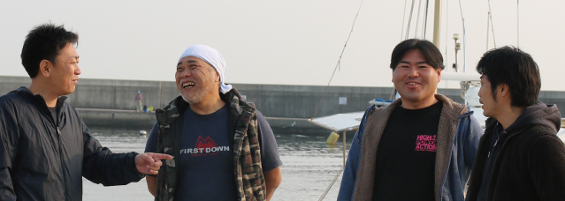 神戸市須磨区で漁をする漁師さんがたと対談